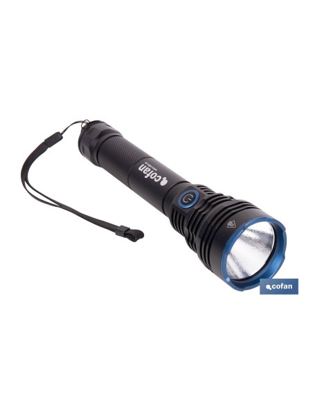 High-Power LED Flashlight 10,000 lm with 6 Functions Ø60 x 250 mm