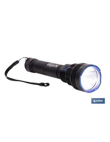 High-Power LED Flashlight 10,000 lm with 6 Functions Ø60 x 250 mm