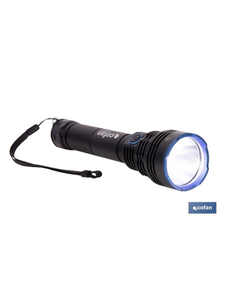 High-Power LED Flashlight 10,000 lm with 6 Functions Ø60 x 250 mm