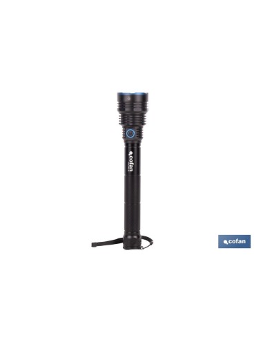High Power LED Flashlight 18000 LM 6 Functions Ø65 x 322 mm