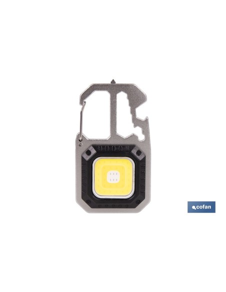 Porte-clés lampe torche multifonction COB 400 LM avec 7 fonctions