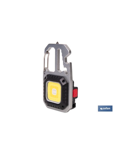 Porte-clés lampe torche multifonction COB 400 LM avec 7 fonctions