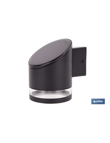 Applique LED solare nero con sensore 3,7 V 1,2 Ah IP65