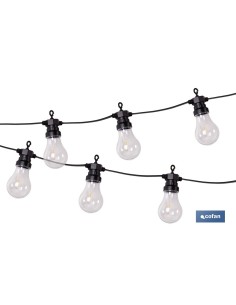 Catena di lampadine LED 10 pz con pannello solare A19 3,6 W