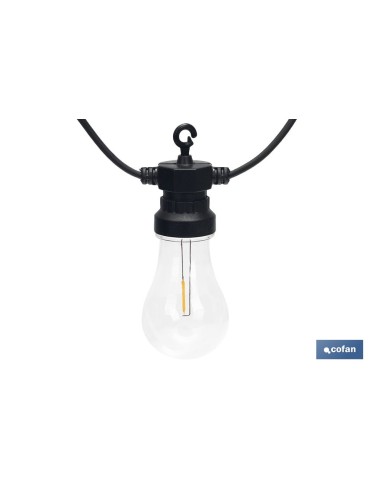 LED String Lights 10 pcs with Solar Panel A19 3.6 W