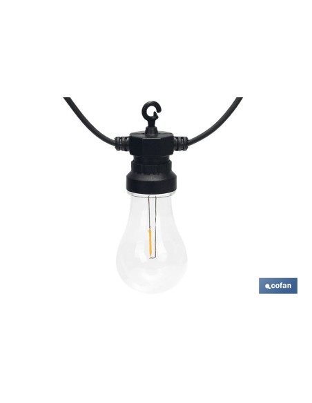 LED String Lights 10 pcs with Solar Panel A19 3.6 W