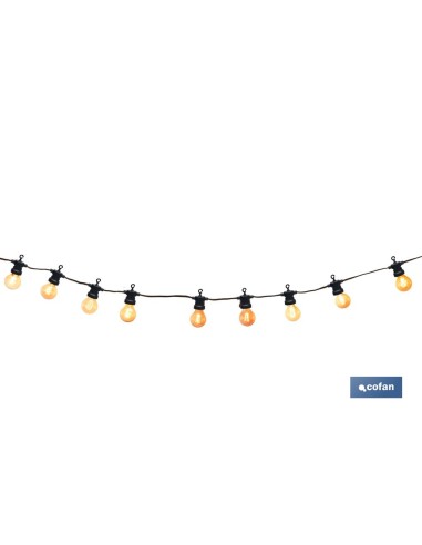 LED-Lichterkette 10 Stk. mit Solarpanel A19 3,6 W