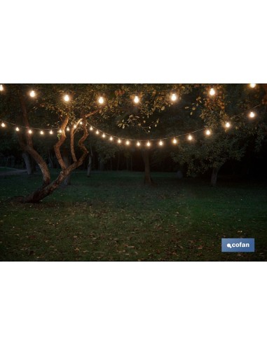LED-Lichterkette 10 Stk. mit Solarpanel A19 3,6 W