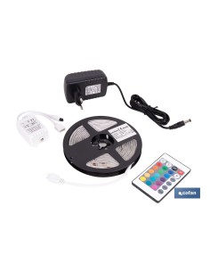 Tira LED 12 V IP65 con control remoto 3 m 2