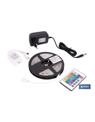 Tira LED 12 V IP65 con control remoto 3 m