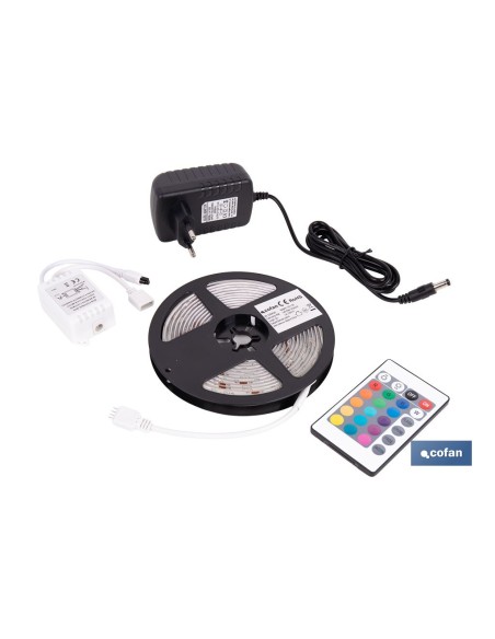 Striscia LED 12 V IP65 con telecomando 3 m