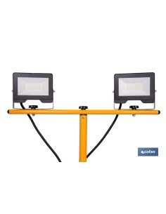Trípode telescópico con 2 proyectores LED 20 W 6500 K 1,4 m 2