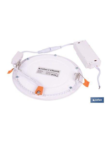 White SMD Recessed Downlight 12 W 1140 lm Ø168 mm 3CCT