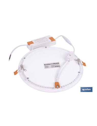 Weißes SMD Einbau-Downlight 18 W 1800 LM Ø220 mm 3CCT