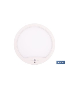 Weißer Oberflächen-Downlight mit Präsenz- und Dämmerungssensor 18 W Ø230 mm 2