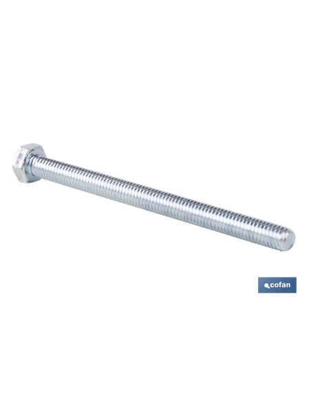 Pack mit 10 DIN-933 C-8.8 M-24 X 45 Z Schrauben aus verzinktem Stahl