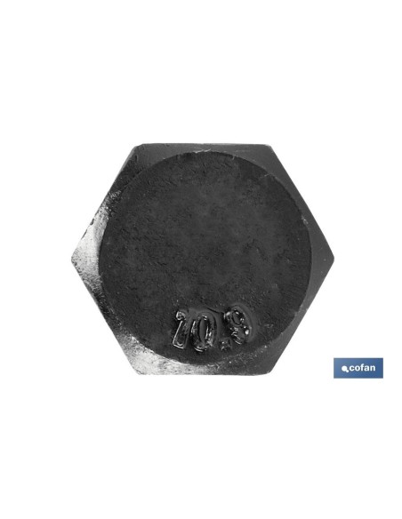 Pack de 10 vis DIN-933 C-10.9 M-16 X 40 N, acier noir