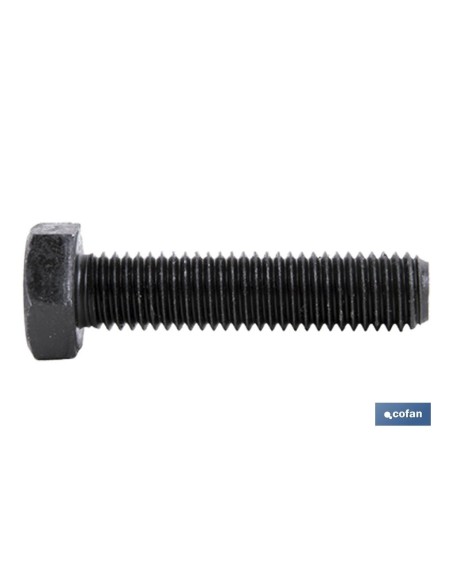 Pack de 5 vis DIN-933 C-12.9 M-18 X 70 N, acier noir