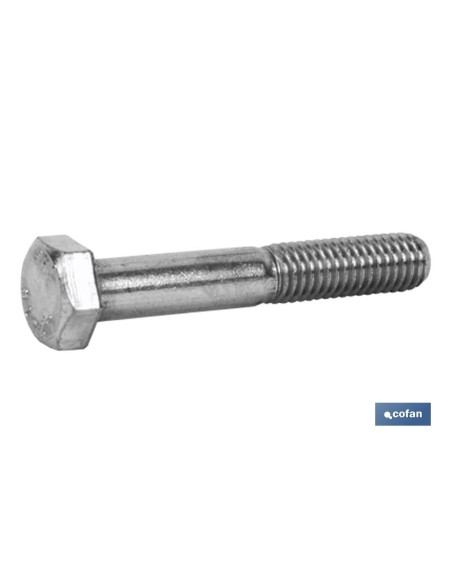 Pacote 5 unidades Parafuso cabeça hexagonal DIN-931 C-8.8 M-18 X 170