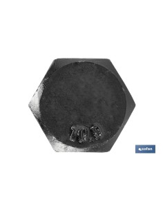 Pacote com 10 parafusos DIN-931 C-10.9 M-20 X 60 N aço preto 2