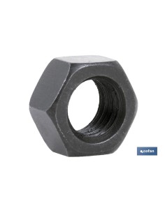 Pack 10 tuercas hexagonales DIN-934 C-8 M-33 N acero negro