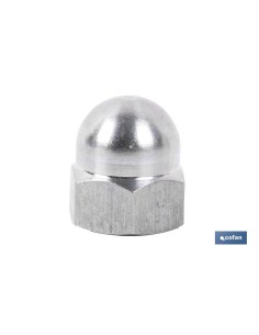 Pack of 12 blind nuts DIN 1587 white steel