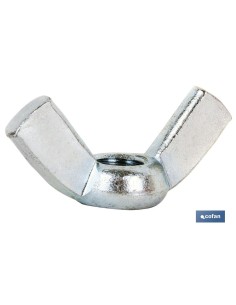 Pack of 12 Butterfly Nuts DIN 315 Steel White