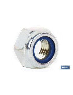 Pack mit 10 DIN-985 Sechskant-Sicherungsmuttern verzinkt