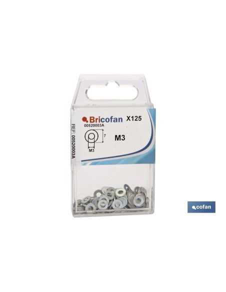 Pack 12 arandelas planas DIN 125 M-10 en blíster estándar