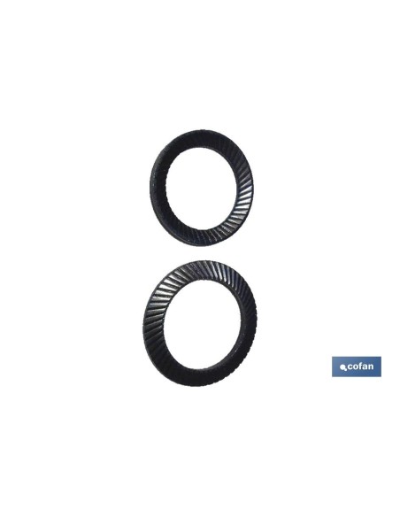 Pack of 250 M-6 conical serrated washers