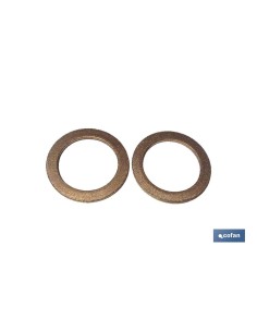 Pack of 100 copper flat washers 10x14x1.5 mm
