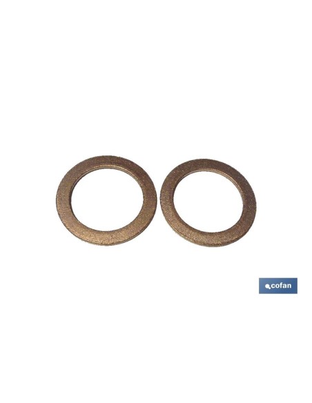 Pacote com 100 unidades de arruela de cobre 12x18x1,5 mm