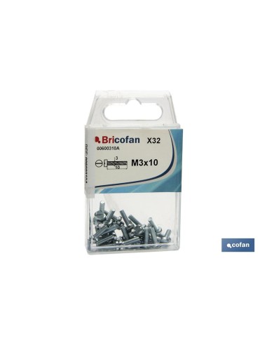Pack of 12 DIN 84 M-6X20 Z Screws with Cylindrical Head