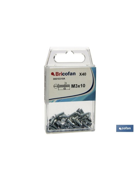Pacote com 12 Parafusos Avellanados DIN 963 Aço M-3X10