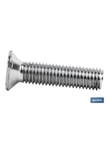 Pack 100 tornillos métricos avellanados DIN-963 M-6 x 80 zincados