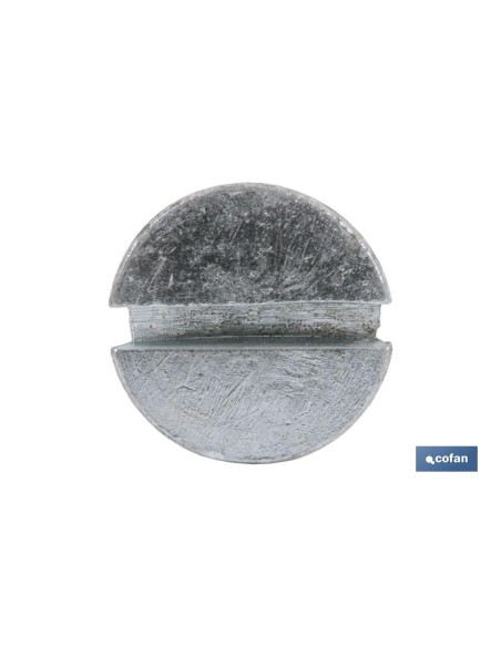 Pack mit 100 DIN-963 M-8 x 70 verzinkten Schrauben