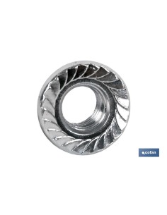 Pacote de 500 porcas hexagonais DIN 6923 C-8 zincadas