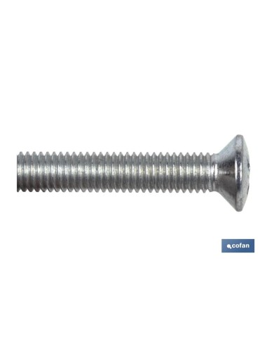 Pack mit 100 DIN 966 C-6 M-6 X 12 Z verzinkten Schrauben