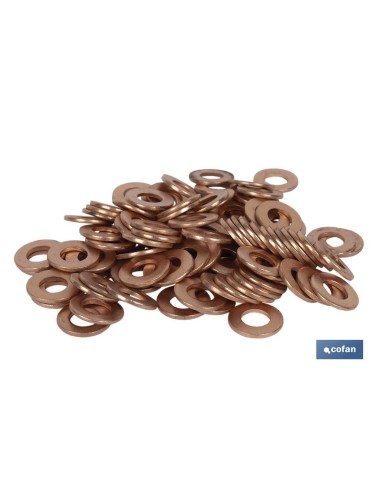 Pack of 100 copper washers 10 x 20 x 2 for oil pan plug