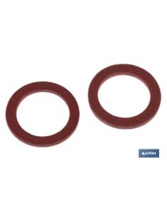 Pack mit 100 roten Faserunterlegscheiben M-18 x 24 x 1,5