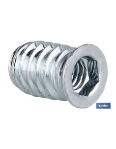 Pack of 100 zinc-coated iron nuts 08x20