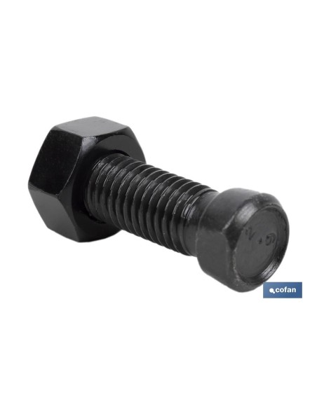 Pack of 50 Cone Head Plow Bolts 12.9 with DIN 934 Nut
