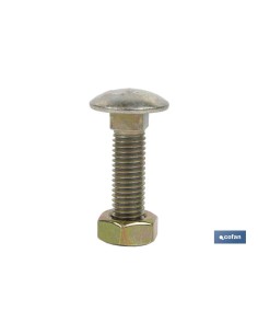 Pack mit 50 Agrarschrauben C-8.8/934 mit Mutter M-10X30 2