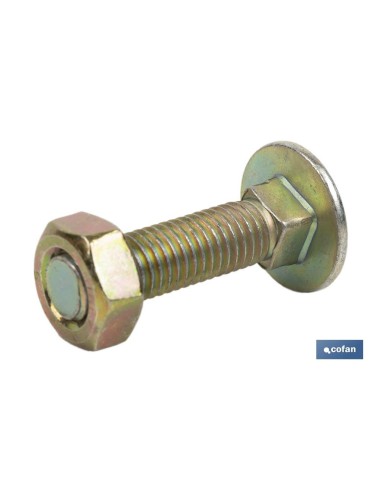 Pack 50 tornillos agrícolas C-8.8/934 con tuerca M-10X30