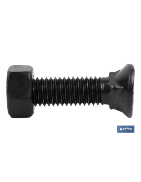 Pacote com 50 Parafusos Cultivador C-8.8/934 com Porca Hexagonal