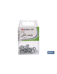 Pack of 12 Zinc Plated Open Threaded Inserts 19x60