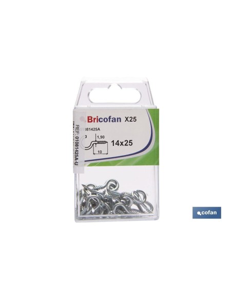 Pack of 12 Zinc Plated Open Threaded Inserts 19x60