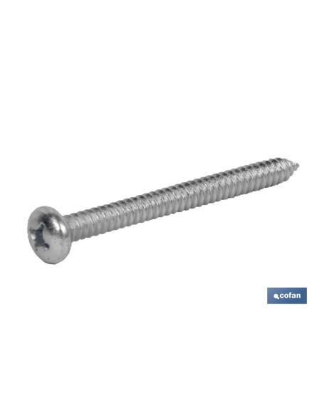 Pacote com 12 parafusos roscachapa M-4,2x16 mm cabeça cilíndrica