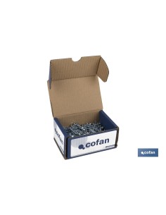Pack of 300 units flat head zinc-coated steel nails 2.9x50mm 2