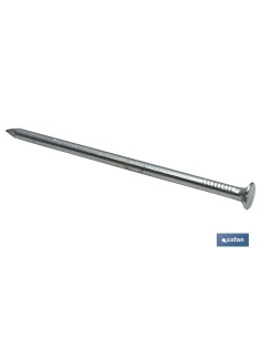 Pack of 12 steel flat head zinc-coated tips 3.4x70mm 2